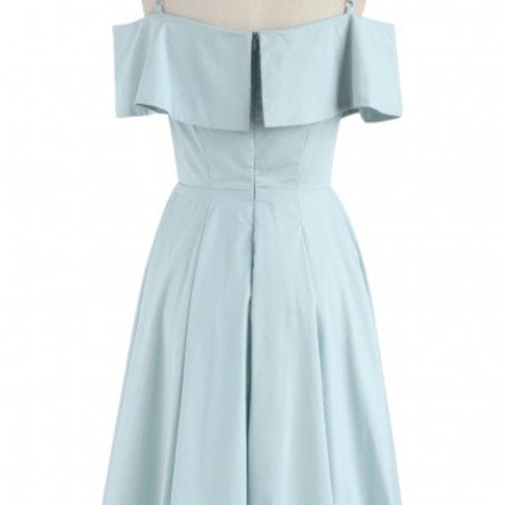 Chicwish Cold-Shoulder Flap Dress in Mint - Picture 2 of 2